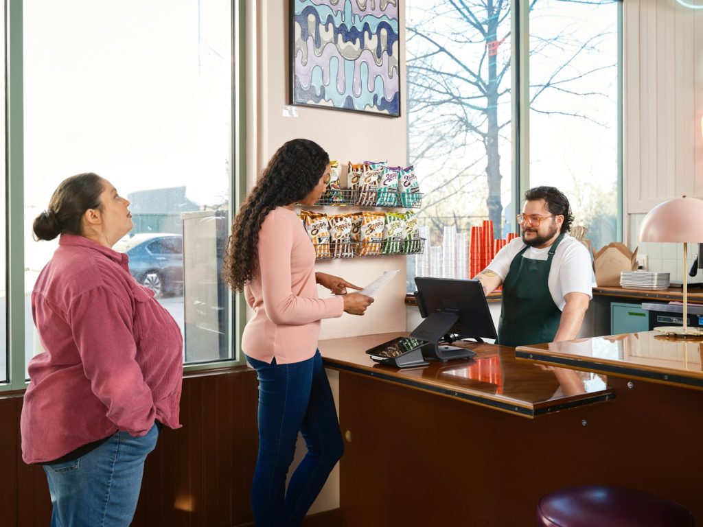 Customer service counter