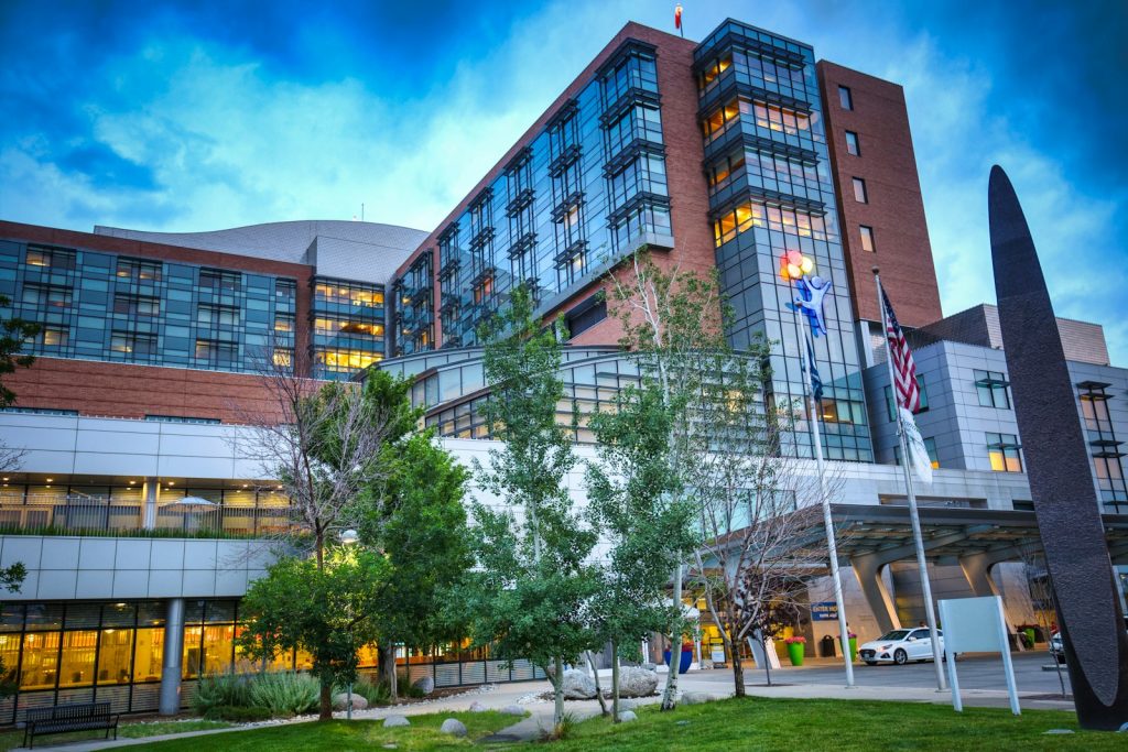 Large hospital building exterior