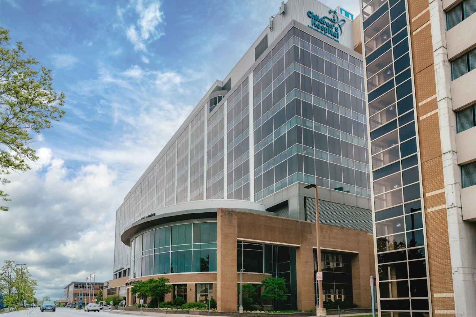 Modern private hospital building