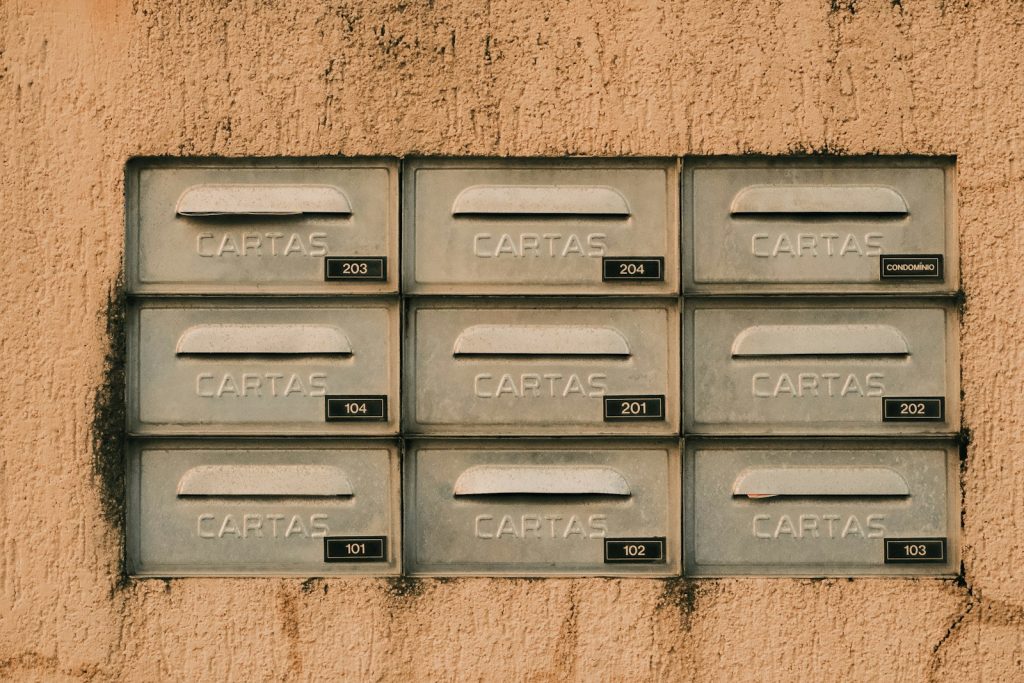 Residential building letterboxes