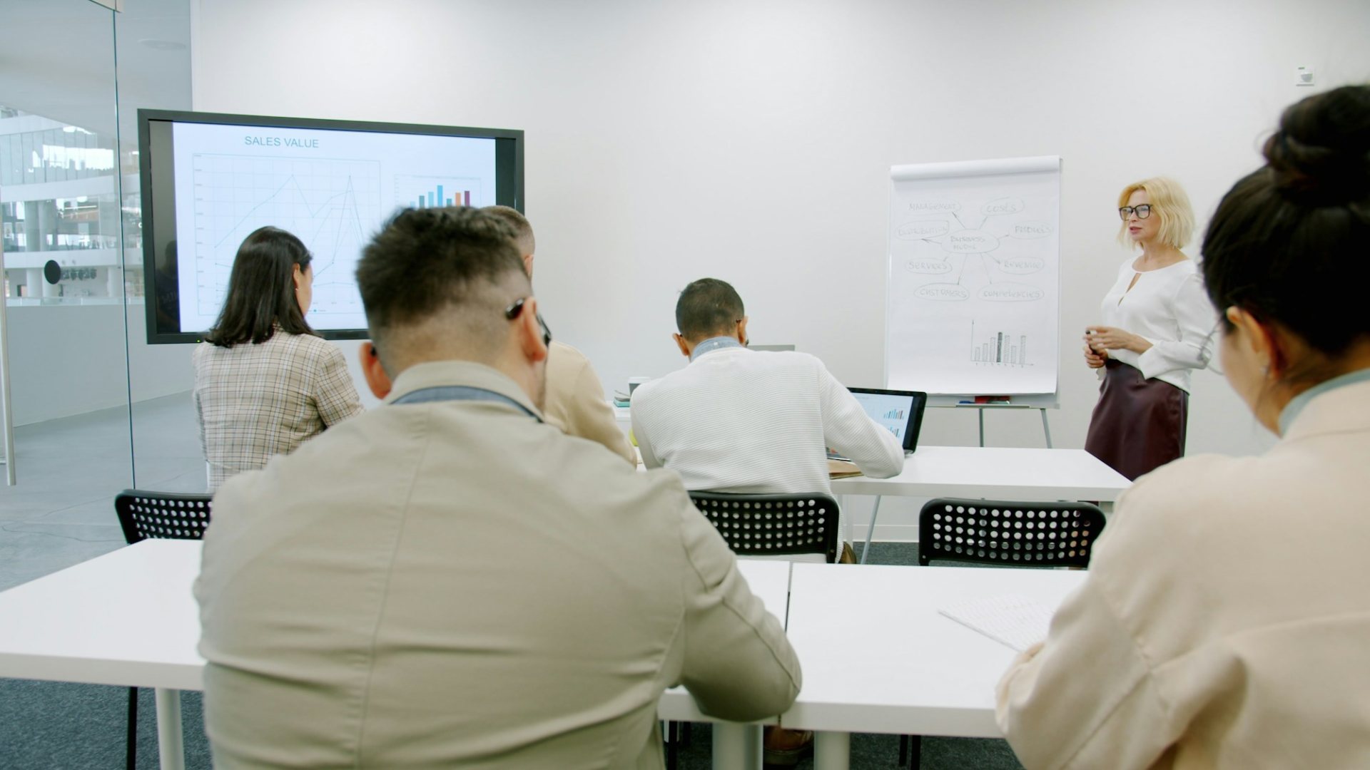 Staff attending an in-house security awareness training session